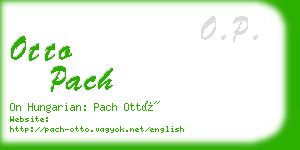 otto pach business card